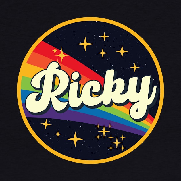 Ricky // Rainbow In Space Vintage Style by LMW Art